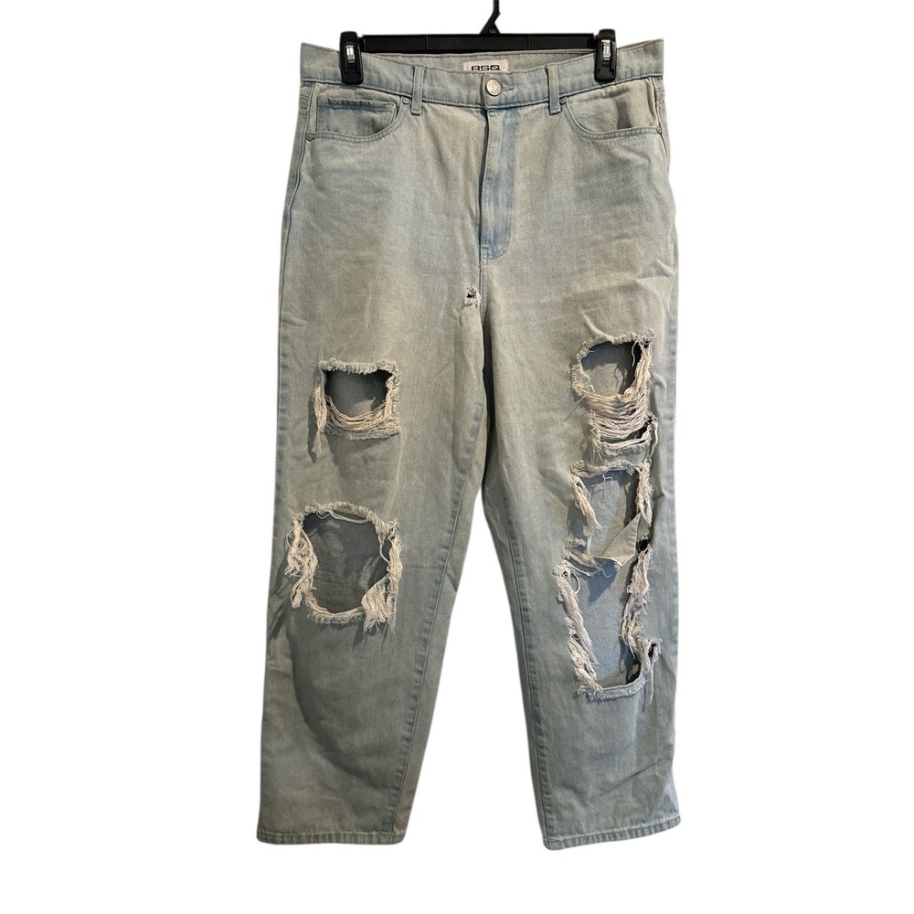 RSQ Baggy distressed Heavy Straight Leg Size 33 jeans Women's